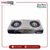 National Gas Stove NA-400 2 Burner Stainless Steel Body Lpg Fully Auto Ignition - Onestopmall.pk